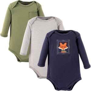 imageHudson Baby Unisex Baby Cotton BodysuitsFox