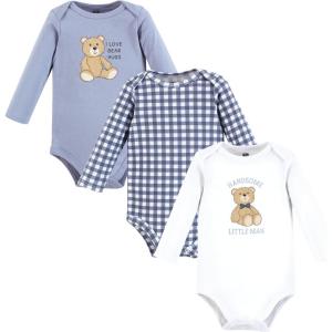 imageHudson Baby Unisex Baby Cotton BodysuitsGentleman Bear