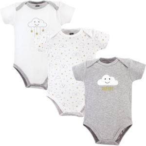imageHudson Baby Unisex Baby Cotton BodysuitsGray Clouds
