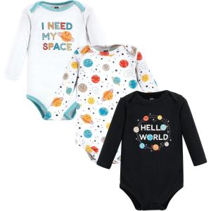 imageHudson Baby Unisex Baby Cotton BodysuitsHappy Planets