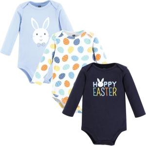 imageHudson Baby Unisex Baby Cotton BodysuitsHoppy Easter