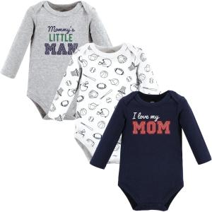 imageHudson Baby Unisex Baby Cotton BodysuitsLove Mom