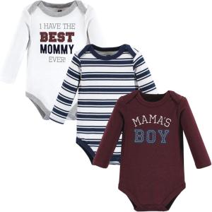 imageHudson Baby Unisex Baby Cotton BodysuitsMamas Boy