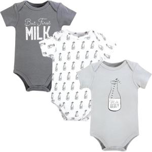 imageHudson Baby Unisex Baby Cotton BodysuitsMilk Belly Bottle
