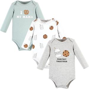 imageHudson Baby Unisex Baby Cotton BodysuitsMilk Cookies Pair