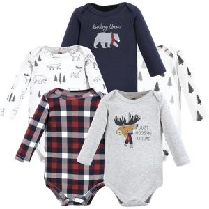 imageHudson Baby Unisex Baby Cotton BodysuitsMoosing Around