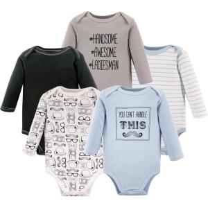 imageHudson Baby Unisex Baby Cotton BodysuitsMustache