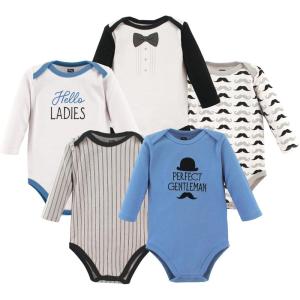 imageHudson Baby Unisex Baby Cotton BodysuitsPerfect Gentlemen