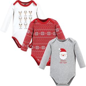 imageHudson Baby Unisex Baby Cotton BodysuitsSanta Reindeer