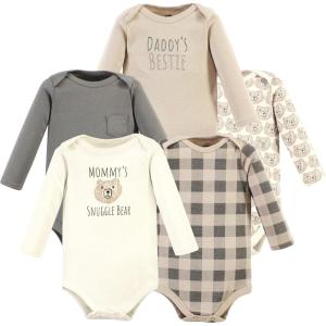 imageHudson Baby Unisex Baby Cotton BodysuitsSnuggle Bear