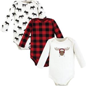 imageHudson Baby Unisex Baby Cotton BodysuitsWinter Moose