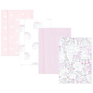 imageHudson Baby Unisex Baby Cotton Flannel Burp Cloths Dreamy Unicorn One Size