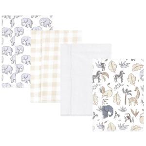 imageHudson Baby Unisex Baby Cotton Flannel Burp Cloths Neutral Safari One Size