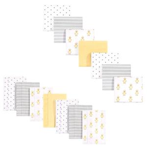 imageHudson Baby Unisex Baby Cotton Flannel Burp Cloths and Receiving Blankets 14Piece Narwhal One SizeDuck