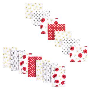 imageHudson Baby Unisex Baby Cotton Flannel Burp Cloths and Receiving Blankets 14Piece Narwhal One SizePoppy Daisy