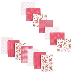 imageHudson Baby Unisex Baby Cotton Flannel Burp Cloths and Receiving Blankets 14Piece Narwhal One SizeStrawberries