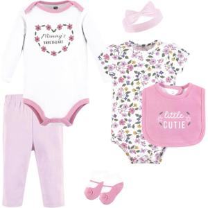 imageHudson Baby Unisex Baby Cotton Layette SetFloral Sweetheart
