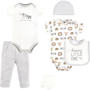 imageHudson Baby Unisex Baby Cotton Layette SetHappy Little One Safari