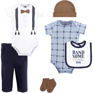 imageHudson Baby Unisex Baby Cotton Layette SetNavy Handsome Daddy