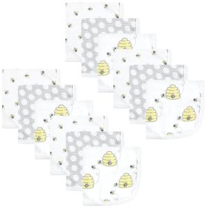 imageHudson Baby Unisex Baby Cotton Muslin Washcloths Woodland One SizeBees