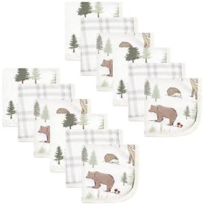 imageHudson Baby Unisex Baby Cotton Muslin Washcloths Woodland One SizeForest Animals