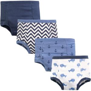 imageHudson Baby Unisex Baby Cotton Training PantsBlue Whales