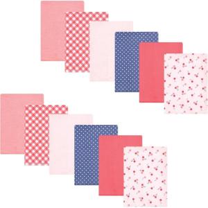 imageHudson Baby Unisex Baby Flannel Burp Cloth 12pk Fun Desert One SizeCherry Sweet