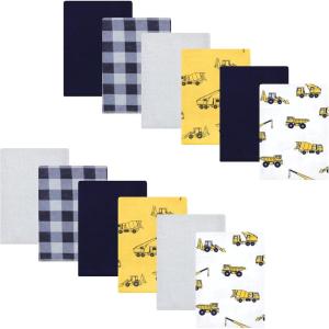 imageHudson Baby Unisex Baby Flannel Burp Cloth 12pk Fun Desert One SizeConstruction