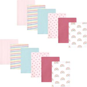 imageHudson Baby Unisex Baby Flannel Burp Cloth 12pk Fun Desert One SizeCreative Rainbow
