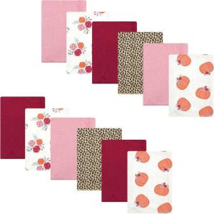 imageHudson Baby Unisex Baby Flannel Burp Cloth 12pk Fun Desert One SizeCutest Pumpkin