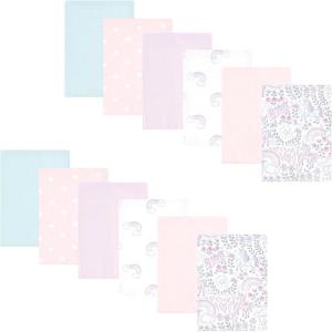 imageHudson Baby Unisex Baby Flannel Burp Cloth 12pk Fun Desert One SizeDreamy Unicorn