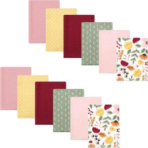 imageHudson Baby Unisex Baby Flannel Burp Cloth 12pk Fun Desert One SizeFall Botanical