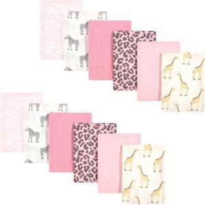 imageHudson Baby Unisex Baby Flannel Burp Cloth 12pk Fun Desert One SizeGirl Safari