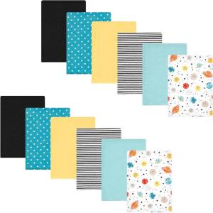 imageHudson Baby Unisex Baby Flannel Burp Cloth 12pk Fun Desert One SizeHappy Planets