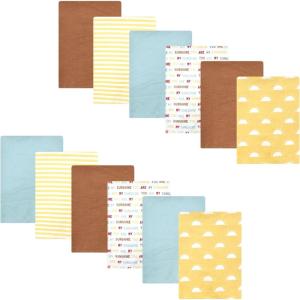 imageHudson Baby Unisex Baby Flannel Burp Cloth 12pk Fun Desert One SizeMy Sunshine