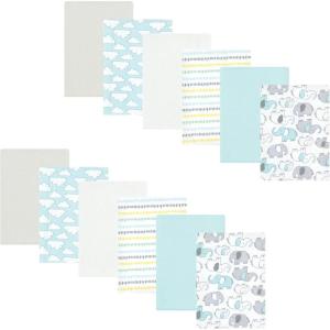 imageHudson Baby Unisex Baby Flannel Burp Cloth 12pk Fun Desert One SizeNeutral New Elephant