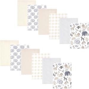 imageHudson Baby Unisex Baby Flannel Burp Cloth 12pk Fun Desert One SizeNeutral Safari