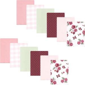 imageHudson Baby Unisex Baby Flannel Burp Cloth 12pk Fun Desert One SizeSweet Roses