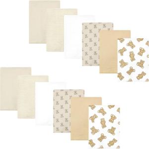 imageHudson Baby Unisex Baby Flannel Burp Cloth 12pk Fun Desert One SizeTeddy Bears