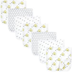 imageHudson Baby Unisex Baby Muslin Burp Cloth 7pk Forest Animals One SizeBees