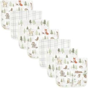 imageHudson Baby Unisex Baby Muslin Burp Cloth 7pk Forest Animals One SizeForest Animals