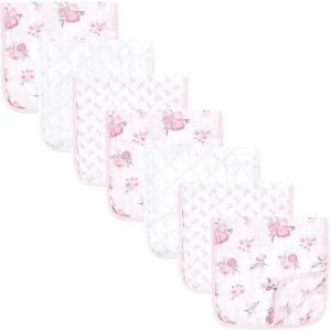 imageHudson Baby Unisex Baby Muslin Burp Cloth 7pk Forest Animals One SizePastel Floral