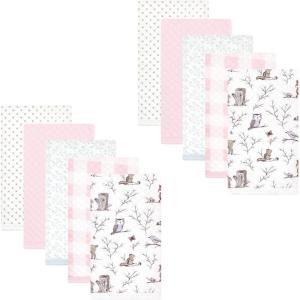 imageHudson Baby Unisex Baby Quilted Burp Cloths Space One SizeEnchanted Forest