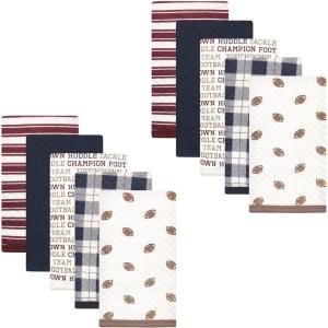 imageHudson Baby Unisex Baby Quilted Burp Cloths Space One SizeFootball