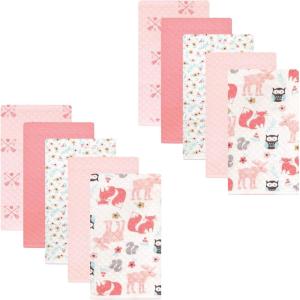 imageHudson Baby Unisex Baby Quilted Burp Cloths Space One SizeGirl Forest