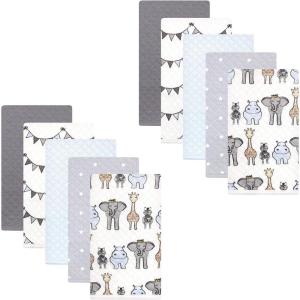 imageHudson Baby Unisex Baby Quilted Burp Cloths Space One SizeRoyal Safari