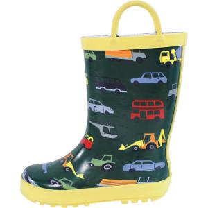 imageHudson Baby Unisex Baby Rain BootsColorful Transportation
