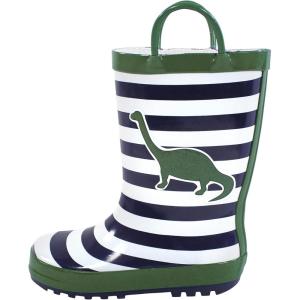 imageHudson Baby Unisex Baby Rain BootsDino Stripe
