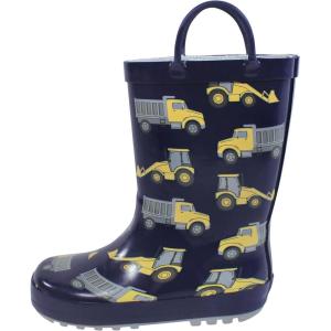 imageHudson Baby Unisex Baby Rain BootsNavy Construction