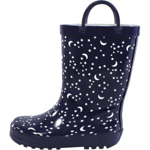 imageHudson Baby Unisex Baby Rain BootsNavy Stars and Moon
